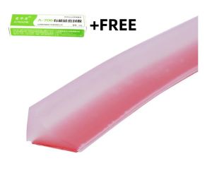 1M Self-adhesive Shower Water Retaining Strip Water Stopper Water Barrier Strip For Bathroom Kitchen