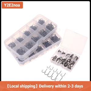 【Local shipping】 100-500PCS Fishing Hooks Set High Carbon Steel Sharp Durable Barbed Fishhook Rock Fishing Equipment Gear Tackle Accessories