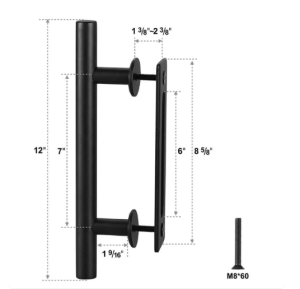 DIYMO  Sliding Barn Door Handle Wood Door Handle Puller Furniture Wooden Door Handle Heavy Duty 304 Stainless steel.