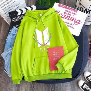 clu KPOP BTS Hoodies Long Sleeve Pullover Cosplay Casual Tops Off shoulder Hooded Loose Sweatsuit Cotton Costum ulc