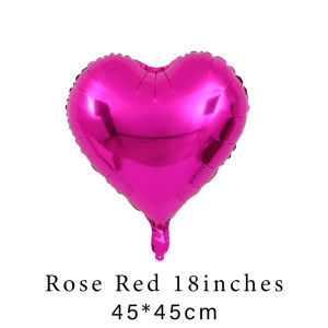 5pcs Heart Foil Balloon Wedding Birthday Celebration Balloon Festival Background Glossy Decorative Aluminum Foil Balloons