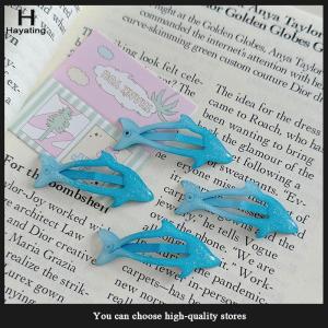 Hayating 4Pcs Cute Cartoon Dolphin BB Hair Clip For Women Girls Versatile Bangs Hair Clip Fashion Side Clip Hair Accessories Gifts