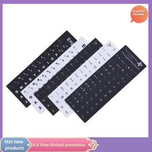 Graceful English Keyboard Replacement Stickers White on Black Any PC Computer Laptop