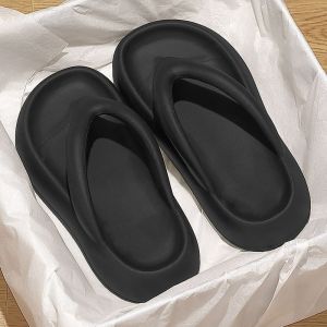 [Free Shipping] Womens new summer outdoor thick-soled non-slip beach flip-flops with wedge heel Korean style high-heeled womens sandals