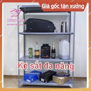 Kệ sắt V lỗ đa năng 2- 3 -4 -5 tầng Dài 60cm x rộng 30cm x cao 0.6-0.8-1-1.2-1.5m. Lắp Ghép Đa Năng