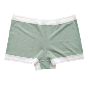 Thin Anti-Wrinkle Boxer Briefs for Female Junior High School Students Mid-Waist Four-Cornered Underpants Ladies Solid Color Shorts Underpants Female Summer Thin