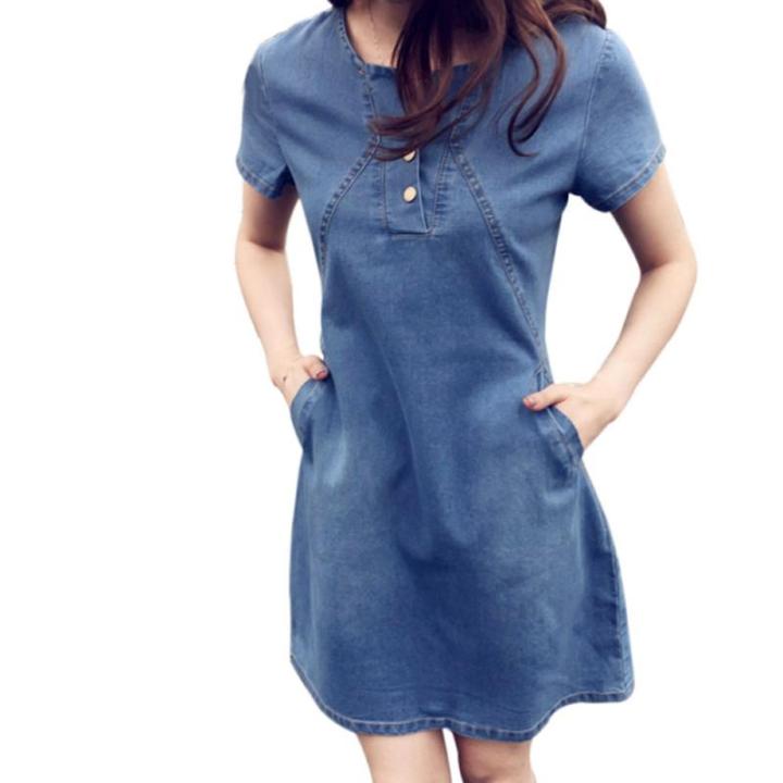 Jeans Dress Style For Fat Ladies Spring Summer Plus Size
