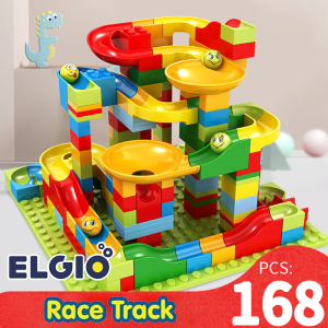 Mainan Balok Susun Track 168pcs Slide Marble Race Ball Maze Run
