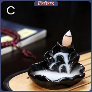 Talao Ceramics Backflow Incense Burner Indoor Incense Sandalwood Burner Home Decorat