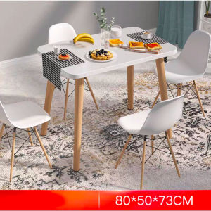 60/80/100/120cm Dining Table Solid Wood Table Home Stable Table For Kitchen Restaurant Table And Chair Set