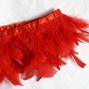 LUMIQLO Dense Texture Feather Flake Trim Turkey Feather Material 1 Meter Length Fluffy Feather Trim Fluffy Fluffy Fringe Design DIY Sewing Accessory Dance Costume