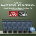 [KAHF PAKET 2IN1 COMBO DAY & NIGHT] Complete Acne Care & Brightening Face Wash Pack 100 ml isi 2 pcs - Wajah Glowing, Cerah, Anti Ketarik, Bebas Jerawat - Skincare Pria - Kombinasi Sabun Cuci Muka Sesuai Kondisi Kulit. 