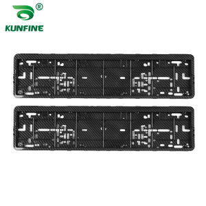 One pair Carbon Style European License Plate Frame Auto Accessory waterproof Holder with Mounting License Plate