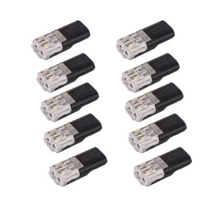 10Pcs 2 Pin Way Plug Wire Cable Snap Connectors Car Waterproof Solderless Electrical Connector Strip Quick Splice Terminal Connection Clamp