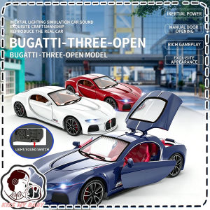 Car Model Bugatti Modern Style Pull Back Car Diecast Model Toy Vehicle Sound Light Kids Boy Gift Mainan Kereta