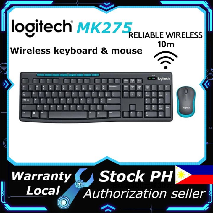 Logitech MK275 Wireless Keyboard 1000 DPI Optical Ergonomic Mouse ...