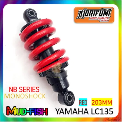 NORIFUMI REAR ABSORBER | MONOSHOCK 203MM NB SERIES FOR YAMAHA LC135 V1 V2 V3 V4 V5 V6 V7 V8 (RED)