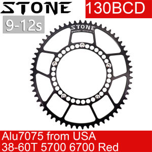 Shimano 5700 6700จักรยานพับได้ถนน42 44 46 48 50 52 55 56 58 60T ฟันโซ่ล้อจักรยาน9-12S 1x ความเร็วหินจานหน้า130 BCD รูปไข่สําหรับ Sram สีแดง