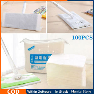 100pcs Electrostatic Dust Remover Paper Disposable Electrostatic Dust Removal Mop Paper Home Kitchen Bathroom Cleaning Cloth