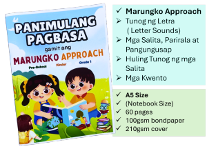 Panimulang Pagbasa Gamit ang MARUNGKO APPROACH 3-7 yrs old A5 Size 60 pages Educational Book for Early Readers