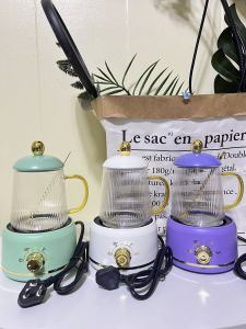 Health Bottle Electric Stew Cooker Office Ceramic Glass Thermal Cup Stew Artifact Porridge Multi-Fun