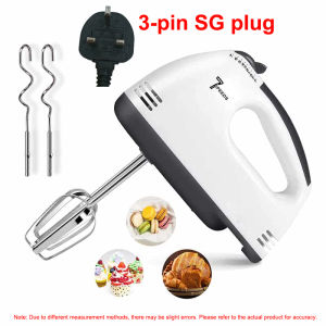 (Ship in 24hrs)7 Speed Electric Mixer House Multifunctional Cream Cake Baking Dough Mixer Hand Blender Includes 2 Egg Beaters 2 Dough Hooks mixture