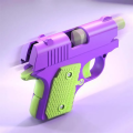 3D Gravity Knife Model Gun Mini 1911 Non-Firing Bullets Toy Gun Jumping Small Radish Knife Decompression Toy Butterfly Knife. 