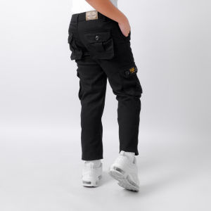 Zweckout Label Celana Panjang Anak Laki Laki Cargo Usia 2 - 12 Tahun Slim Fit Cream