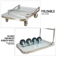 พร้อมจัดส่ง รถเข็น ความจุ 1000 กก. รถเข็นมือพับสแตนเลสหนาแข็งแรง รถเข็น Stainless Heavy Foldable Trolley. 