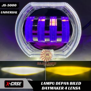 Lampu Depan Biled+Shroud projie 4 mata Model Daymeker Led Universal PNP
