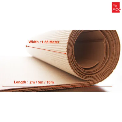 Single facer Corrugated Cardboard / Packing Paper Roll / Glass Wrapping 53” Width