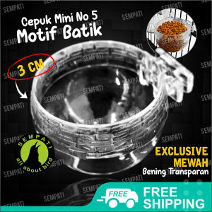 SEMPATI  Cepuk Burung Pleci Sogon Konin Ciblek No 5 Mini Emboss Batik Cepuk Wadah Pakan Minum