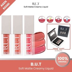 B.U.T Soft Matte Creamy Liqud Lip Cream Matte Ceramide 3 PCS(010204) Bundle Free Box