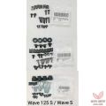 Screw Body Set Cover Set Complete Skru (KVL) Honda Wave S Wave125s Wave 125s W125s. 