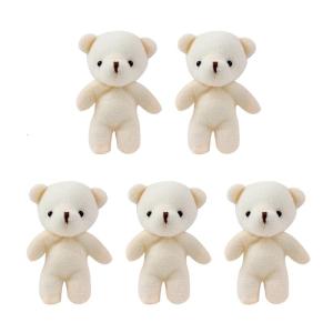 Plush Bear Doll Key Chain Ornament Mini Bear Christmas Pendant for Purse Tote Backpack Decoration Stuffed Bear Doll 5pcs