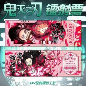 1Pcs Anime Demon Slayer kimetsu no yaiba  bookmark Kamado Tanjirou Nezuko Agatsuma Zenitsu Hashibira Inosuke Kochou Shinobu Tomioka Giyuu Plastic Cards for Gift and collection