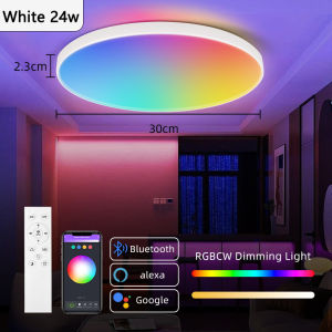 CANMEIJIA WiFi Smart LED Ceiling Light 180—265V RGB Dimmable Ceiling Lamp Work With Alexa Google Home For Living Room Bedroom Home Decor