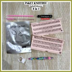 Paket Eyelash Extension KNOT FREE 8 in 1 Paket Bulu mata Tanam Lengkap Kualitas Exspor