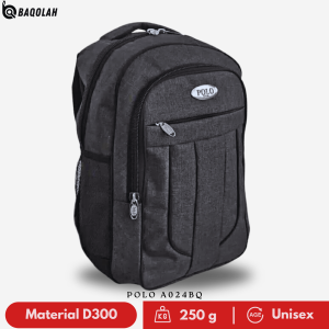 Baqolah Tas Ransel Polo Abu Office A024BQ