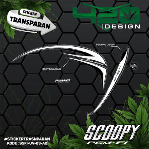 (Cod) Sticker Striping UV Scoopy FI Stylish Transparan Striping Motor Scoopy FI 2016/ 2017 Custom Desain - SSFI-UV - 420 Design