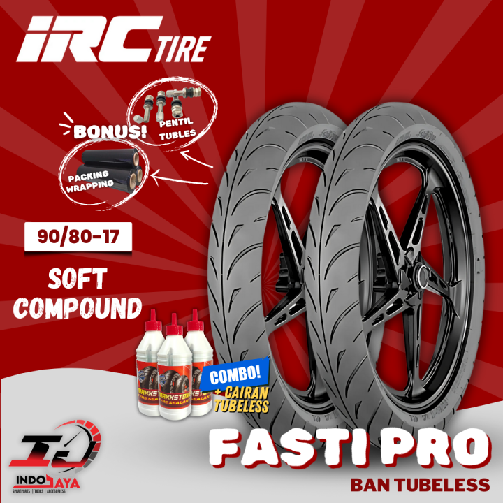 [READY COD] BAN LUAR IRC TUBELESS SOFT COMPOUND FASTI PRO (90/80-17 ...