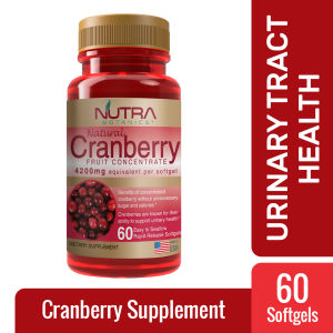 Nutra Botanics Cranberry Softgel - Cranberry Supplement for Women Urinary Tract Health - 2 Softgels is Equivalent to 1 Glass of Cranberry Juice
