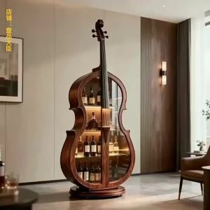 xpkQ European Solid Wood Cello Figurines Modern High-end Living Room Art Wine Cabinet Home Decoration Crafts Large Home Decorations FYFM 4Y1Z7