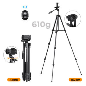 K&F CONCEPT MS08 Selfie&Extension Desktop Tripod Suitable for Phone/GoPro/DJI/Insta with Phone Holder