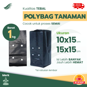 Polybag Semai 1kg ukuran 10x15 15x15 TEBAL Isi Ratusan Lembar