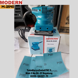 Mesin Amplas Kayu Finishing Electric Sander Orbital MODERN M-2540 150watt 110X100mm