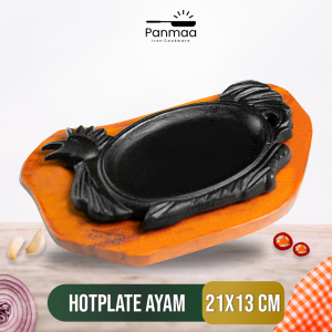 PANMAA Cast Iron Hot Plate Steak / Piring Ayam (18x12 cm)