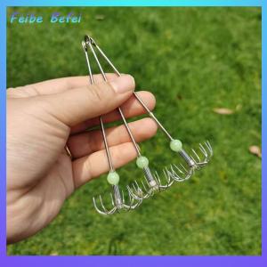 [Feibe Befei] Stainless Steel Double Layers Umbrella Hook Squid Octopus Fishing Jig Hooks