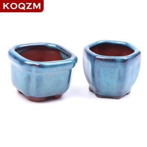 [COD] KOQZM KITCHEN Mini Plant Pots Flower Pot With Holes Garden Chinese Style Bonsai Flowerpot Purple Sand Craft Plant Pot Planter Home Decoration
