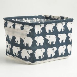 Keranjang Tempat Penyimpanan Kain Linen Storage Box Organizer Serbaguna Multifungsi Kosmetik Celana Dalam